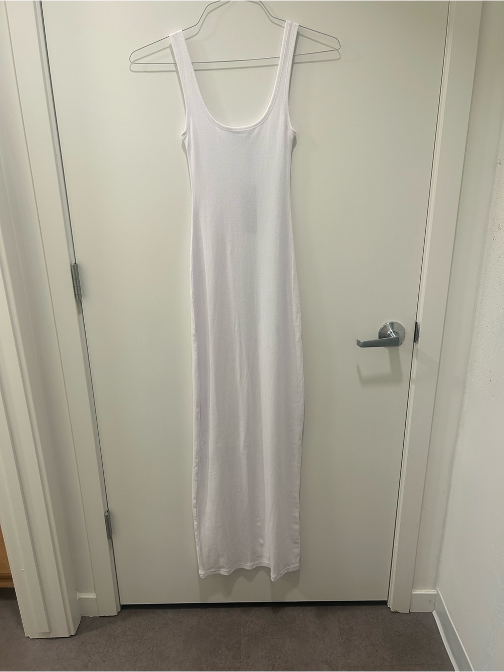 NWT All Things Golden Luxe Rib Maxi Dress White XXS - Picture 3 of 8